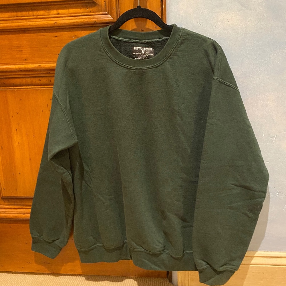 PrettyLittleThing Oversized Green Sweatshirt Size S